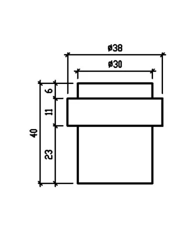 Door stop 1718 with dimensions