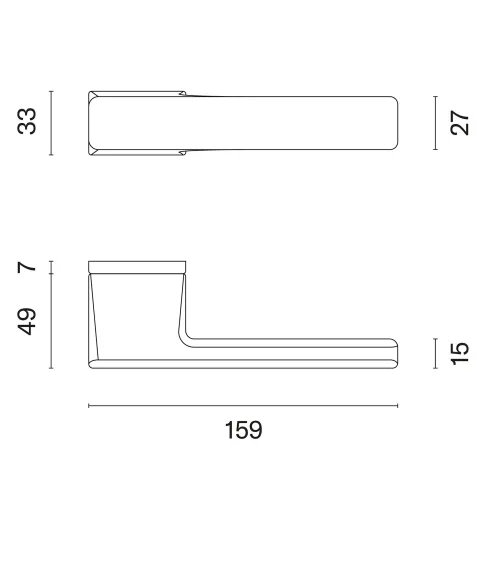 Black BRISA door handle designer handle
