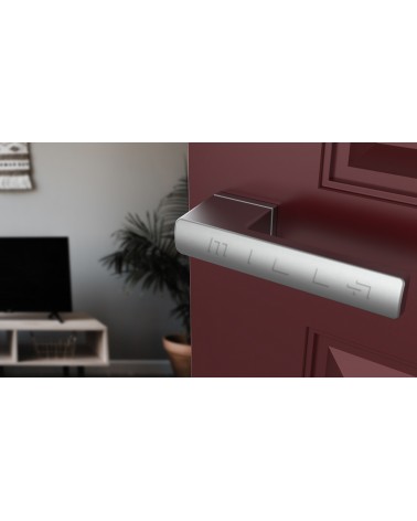 BRISA design door handle colour 2 fitted on a half-open door