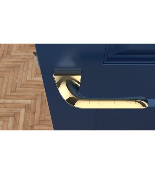 Polished gold GLADIOLA door handle design handle
