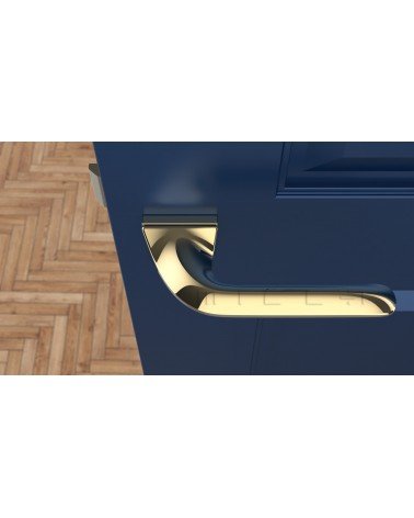 GLADIOLA door handle design handle colour 3 top view mounted on a door