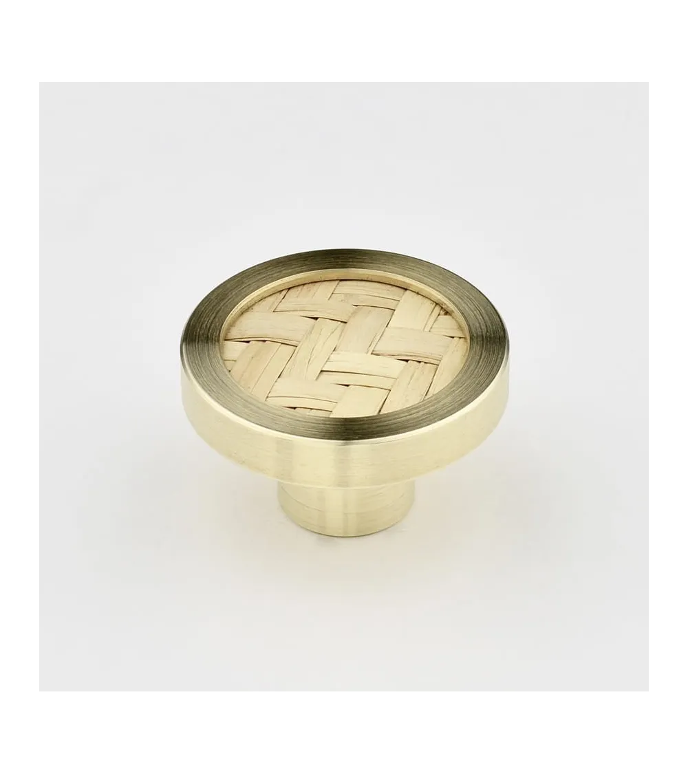 Brass and Marine Botanical Furniture Knob designer handle