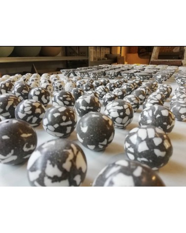 Concrete furniture knob - Demenico Rocks Sphere - designer handle