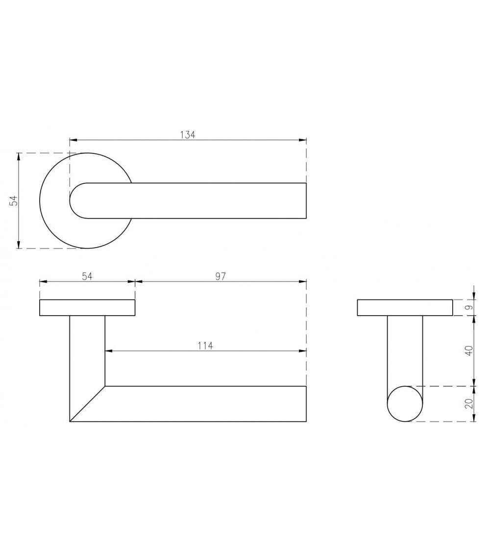 OVAL 1701 stainless steel colour door handle designer handle