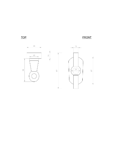 BECDF T-shaped window handle - design handle