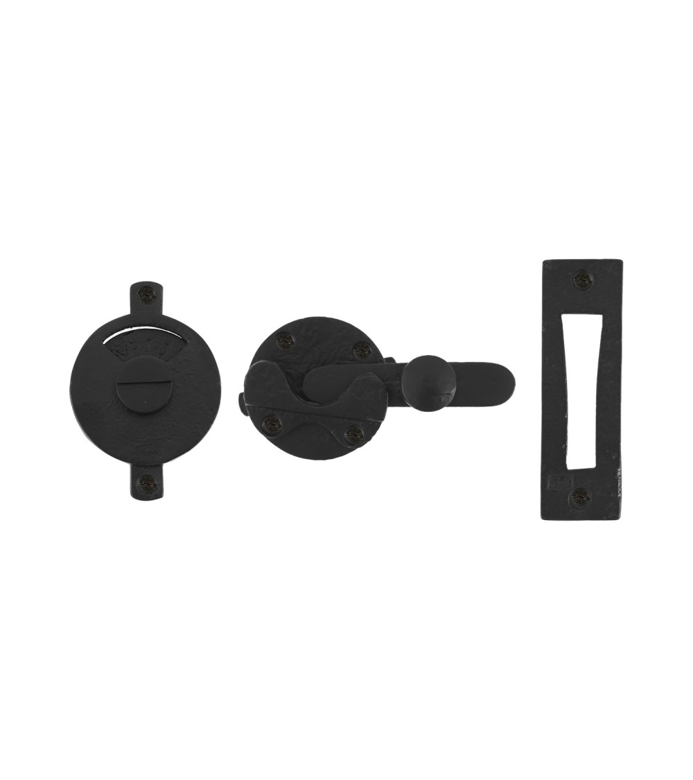 Retro WC Door Bolt Flat Plate - Design Handle