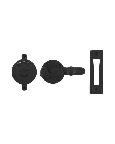 Retro WC Door Bolt Flat Plate - Design Handle