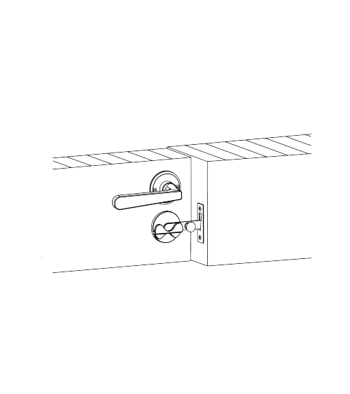 Retro WC Door Bolt Flat Plate - Design Handle