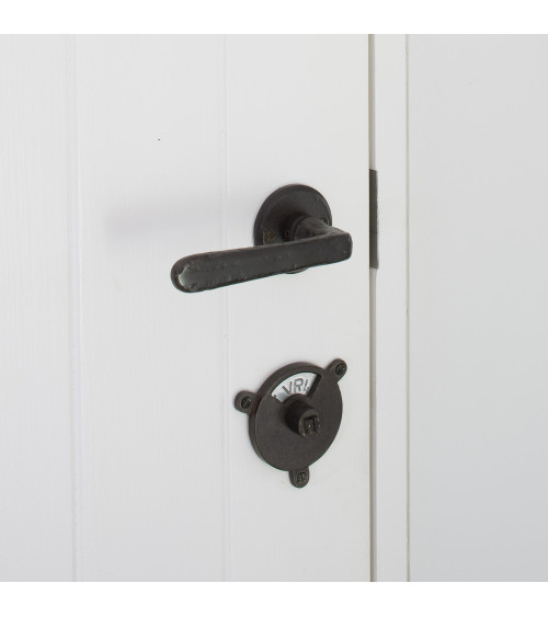 Retro WC Door Bolt Flat Plate - Design Handle