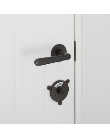 Retro WC Door Bolt Flat Plate - Design Handle