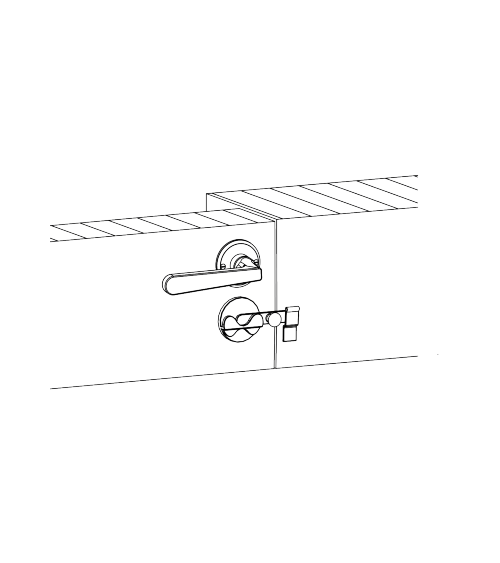 Retro WC Door Bolt Hook - Design Handle