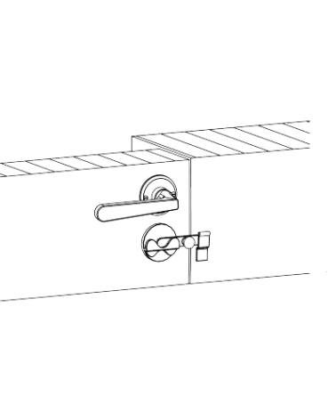 Retro WC Door Bolt Hook - Design Handle