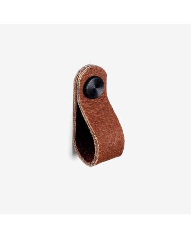 Brown pineapple leather furniture knob - designer handle