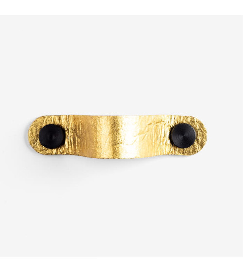 Gold pineapple leather furniture handle - designer handle