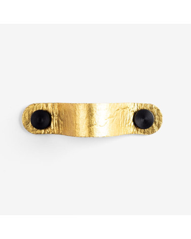 Gold pineapple leather furniture handle - designer handle