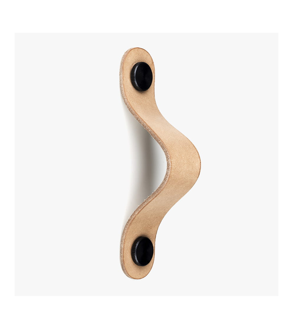 Natural leather furniture handle - designer handle