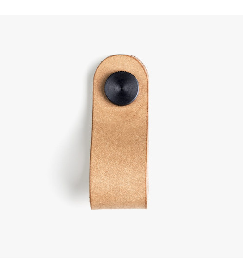 Natural leather furniture knob