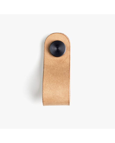 Natural leather furniture knob