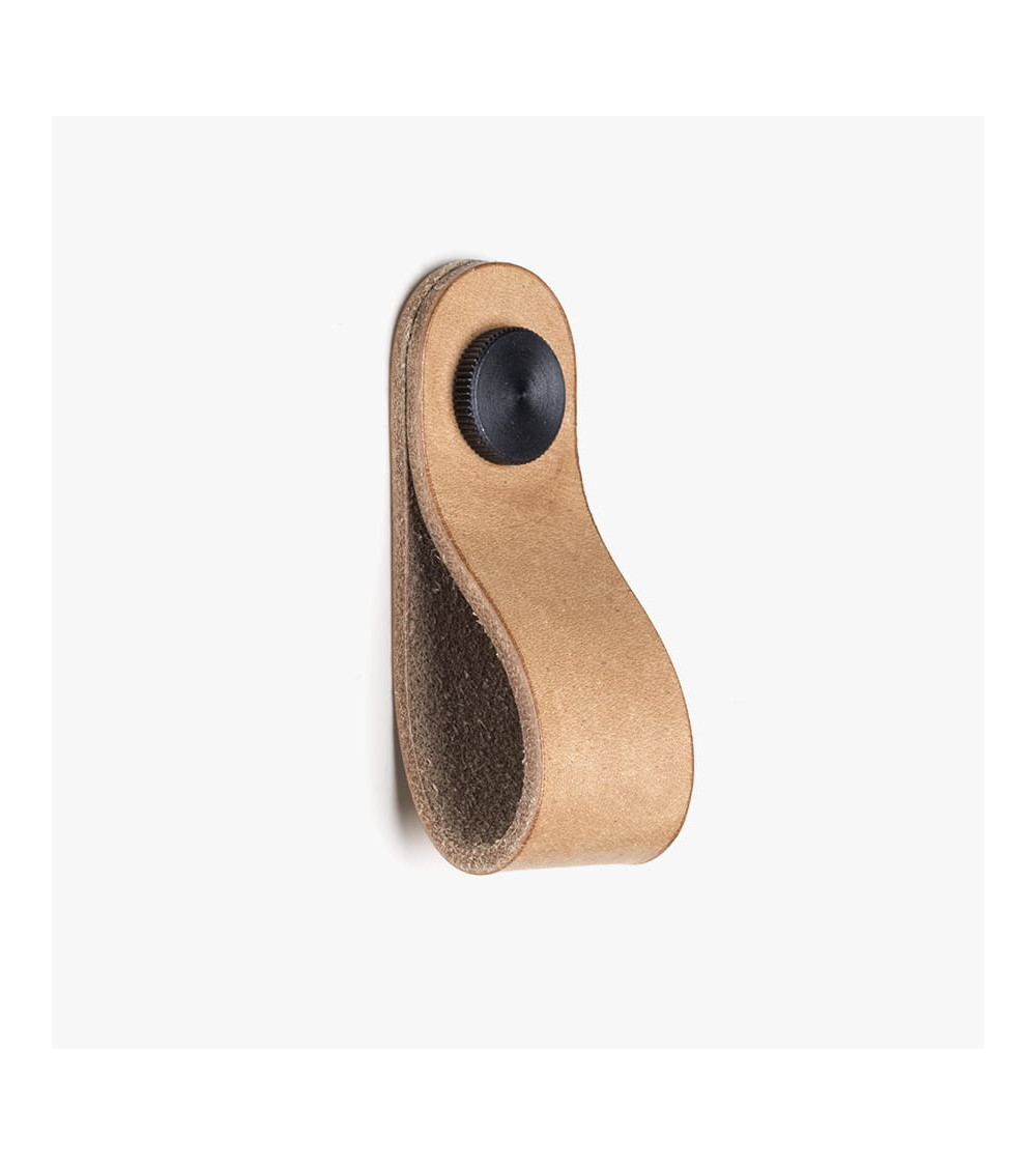 Natural leather furniture knob