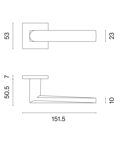 ADANA polished chrome door handle design handle