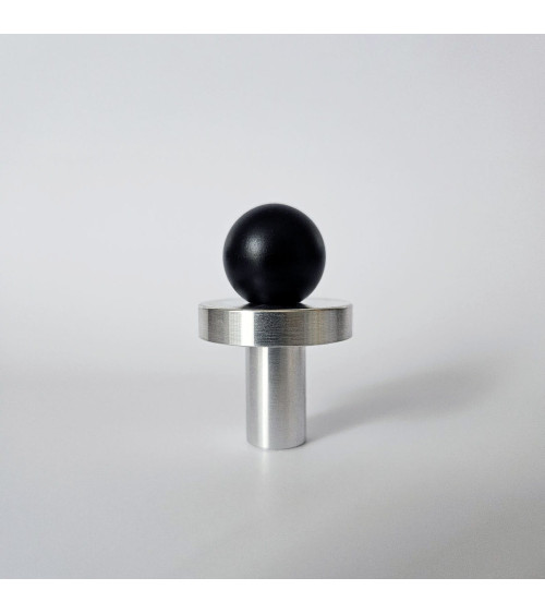 POLA black/polished chrome furniture knob design handle