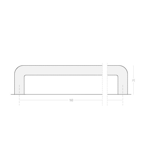 Brass furniture handle ISA DOT designer handle