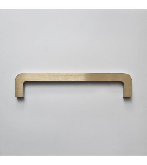 Brushed brass ISA furniture handle, design handle