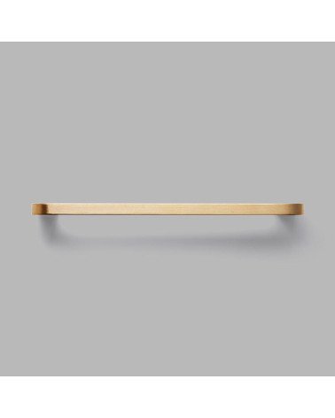 ISA brushed brass furniture handle designer handle top view