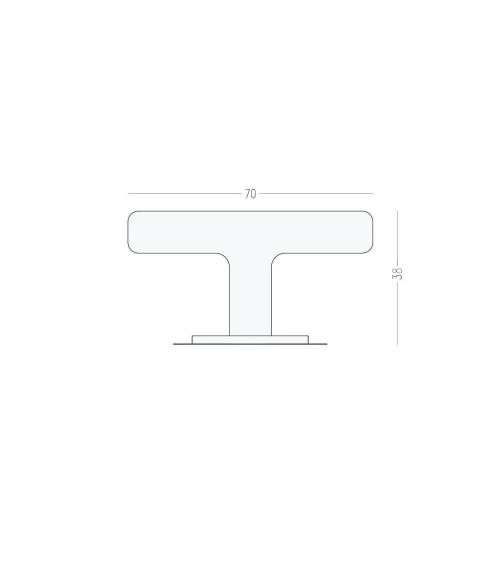 ISA T brass furniture knob designer handle