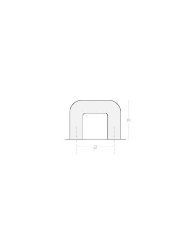 ISA XS furniture handle with captions