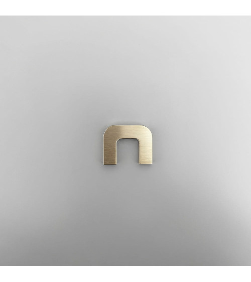 Polished gold furniture handle ISA XS designer handle