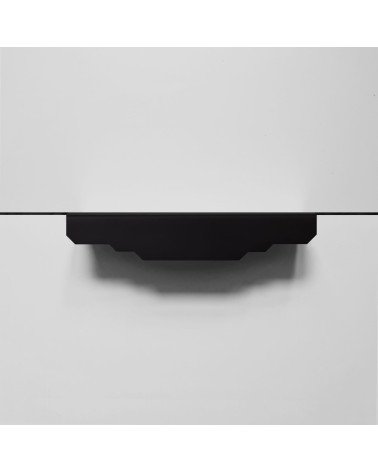 KARLA BLACK brass furniture handle designer handle front view on a light background