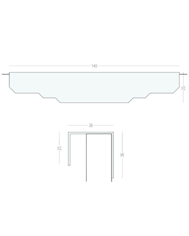 KARLA EDGE brushed brass furniture handle with caption