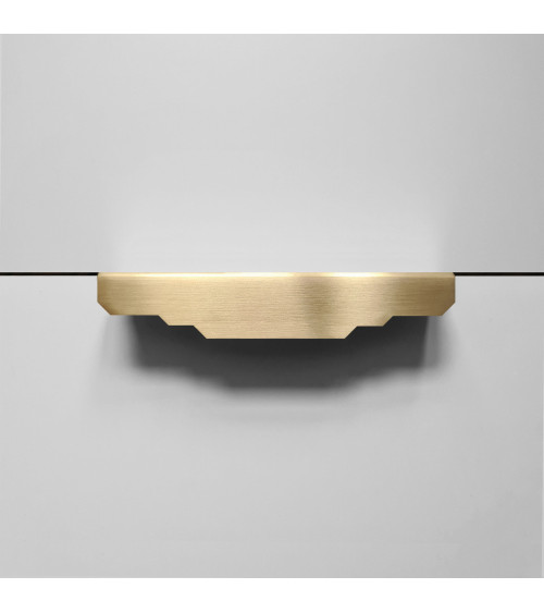 Karla Edge brushed brass furniture handle bedroom handle
