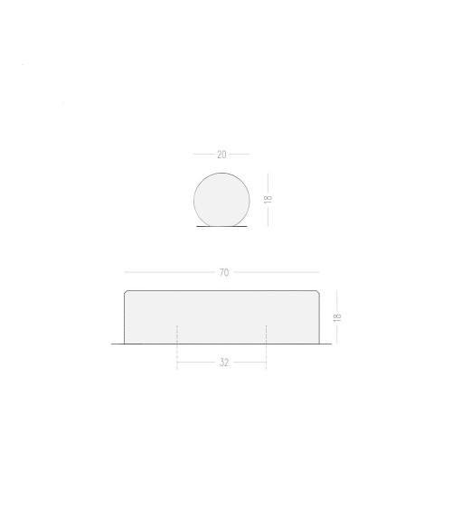 Brass furniture handle SIV M designer handle