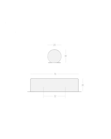 SIV M brass furniture handle with legend