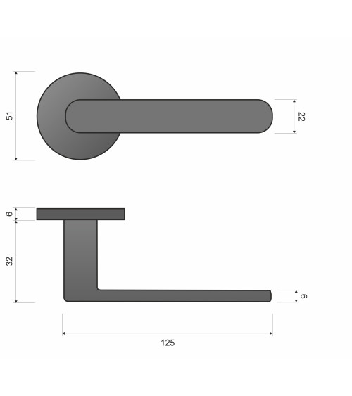 Black Line Vénus door handle designer handle