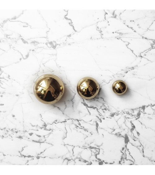 Polished gold furniture knob ODETE designer handle