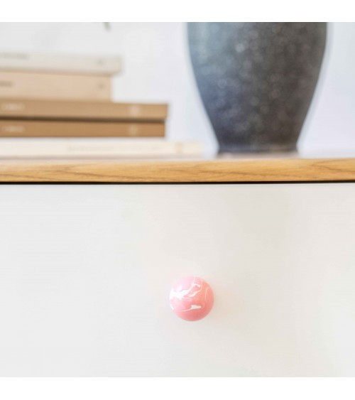Pink Beech Wood Furniture Knob - Designer Handle