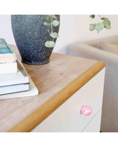 Pink Beech Wood Furniture Knob - Designer Handle