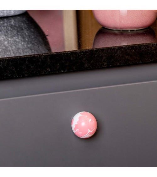 Pink Beech Wood Furniture Knob - Designer Handle