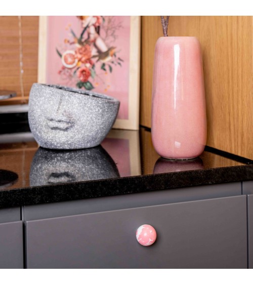 Pink Beech Wood Furniture Knob - Designer Handle