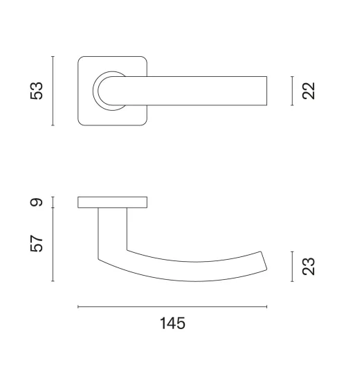 KVADRAT 1706 classic door handle designer handle