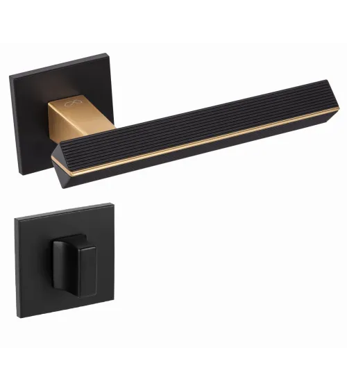 Two-tone matte gold/black CARRERA door handle design handle