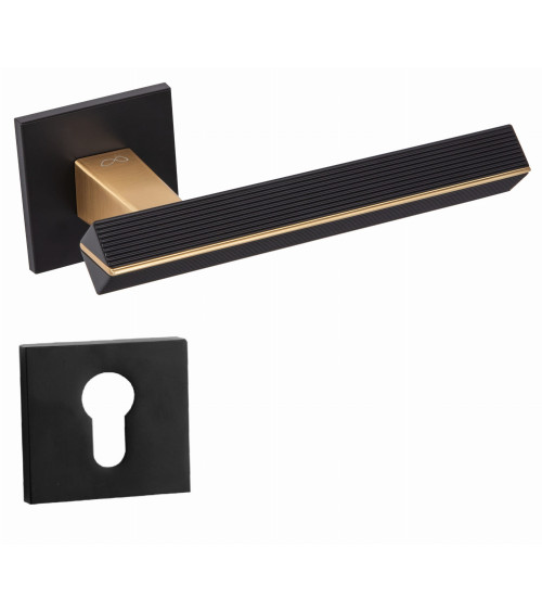 Two-tone matte gold/black CARRERA door handle design handle
