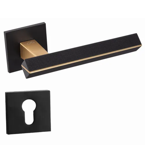 Two-tone matte gold/black CARRERA door handle design handle