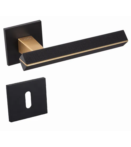 Two-tone matte gold/black CARRERA door handle design handle