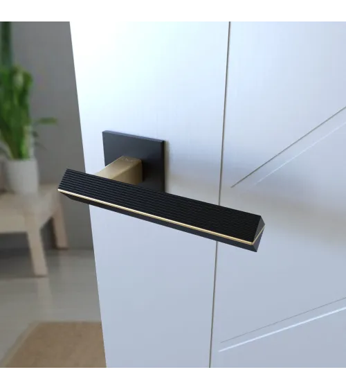 Two-tone matte gold/black CARRERA door handle design handle