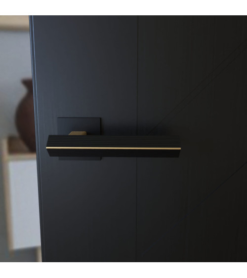 Two-tone matte gold/black CARRERA door handle design handle