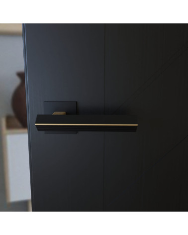 Textured CARRERA door handle design handle mounted on a door